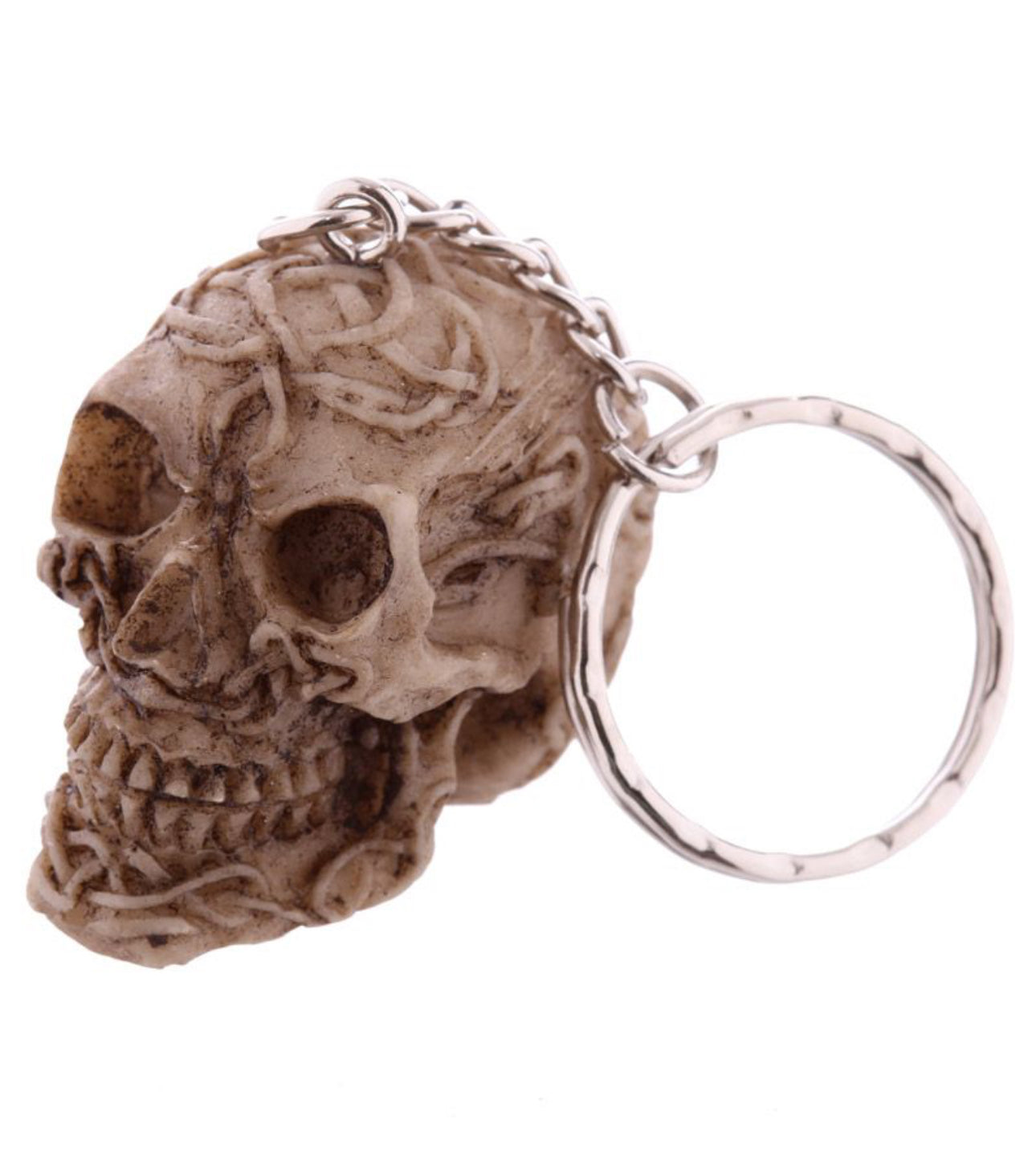 Resin Gothic Celtic 3D Skull Keyring *4 DESIGNS*