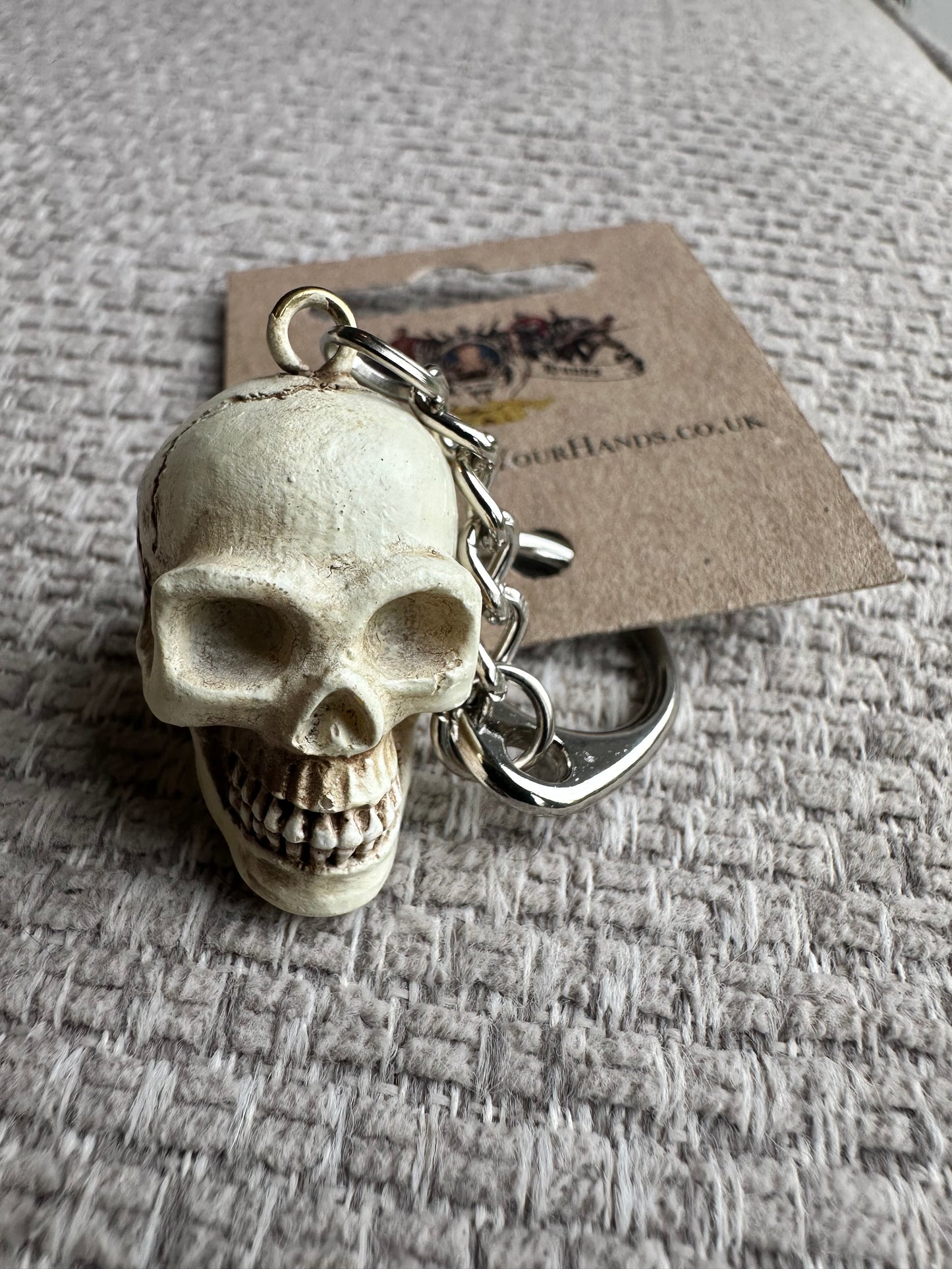 Human Skull Keyring