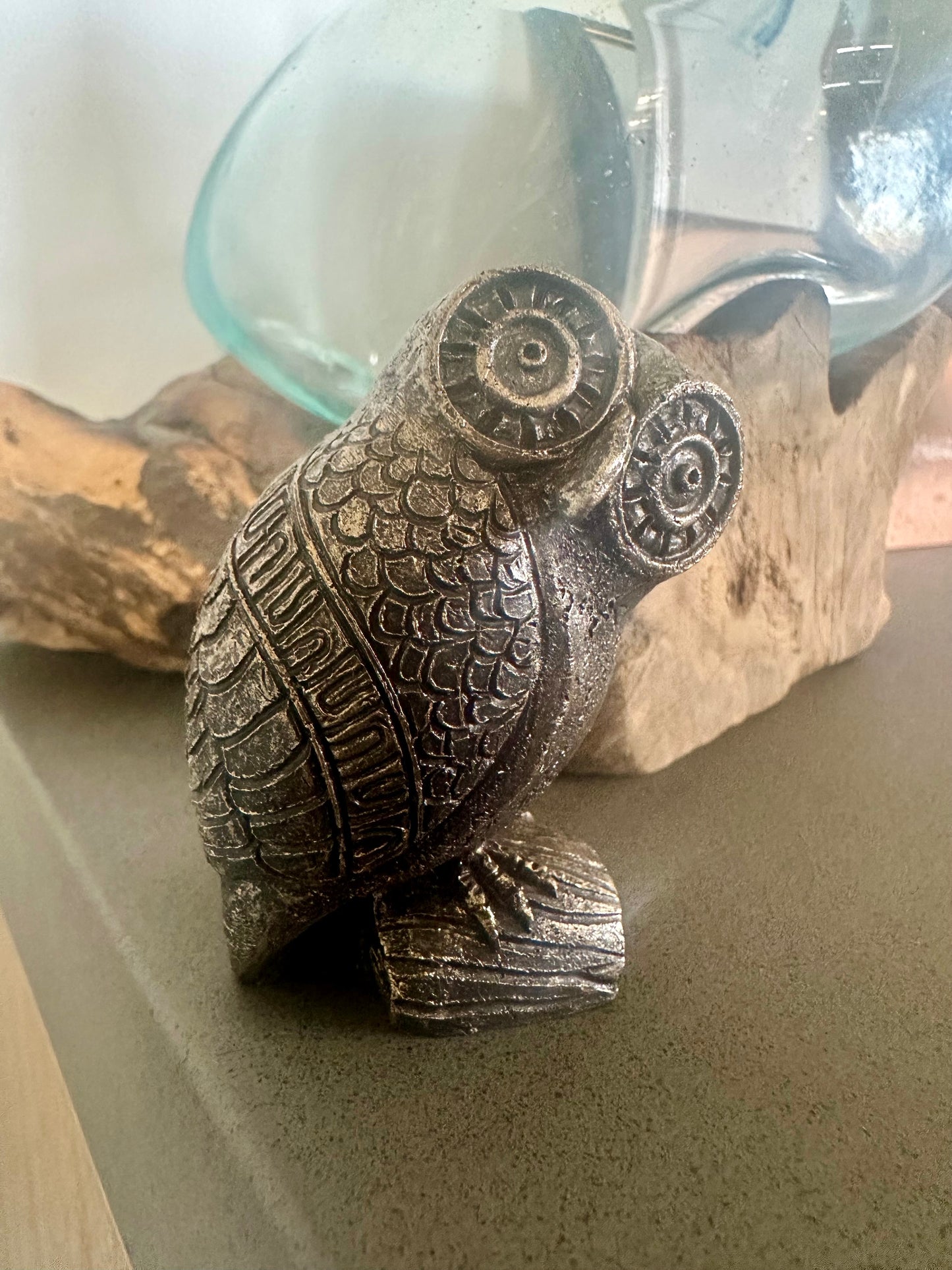 Roman Resin Owl of Minerva 7cm Statue