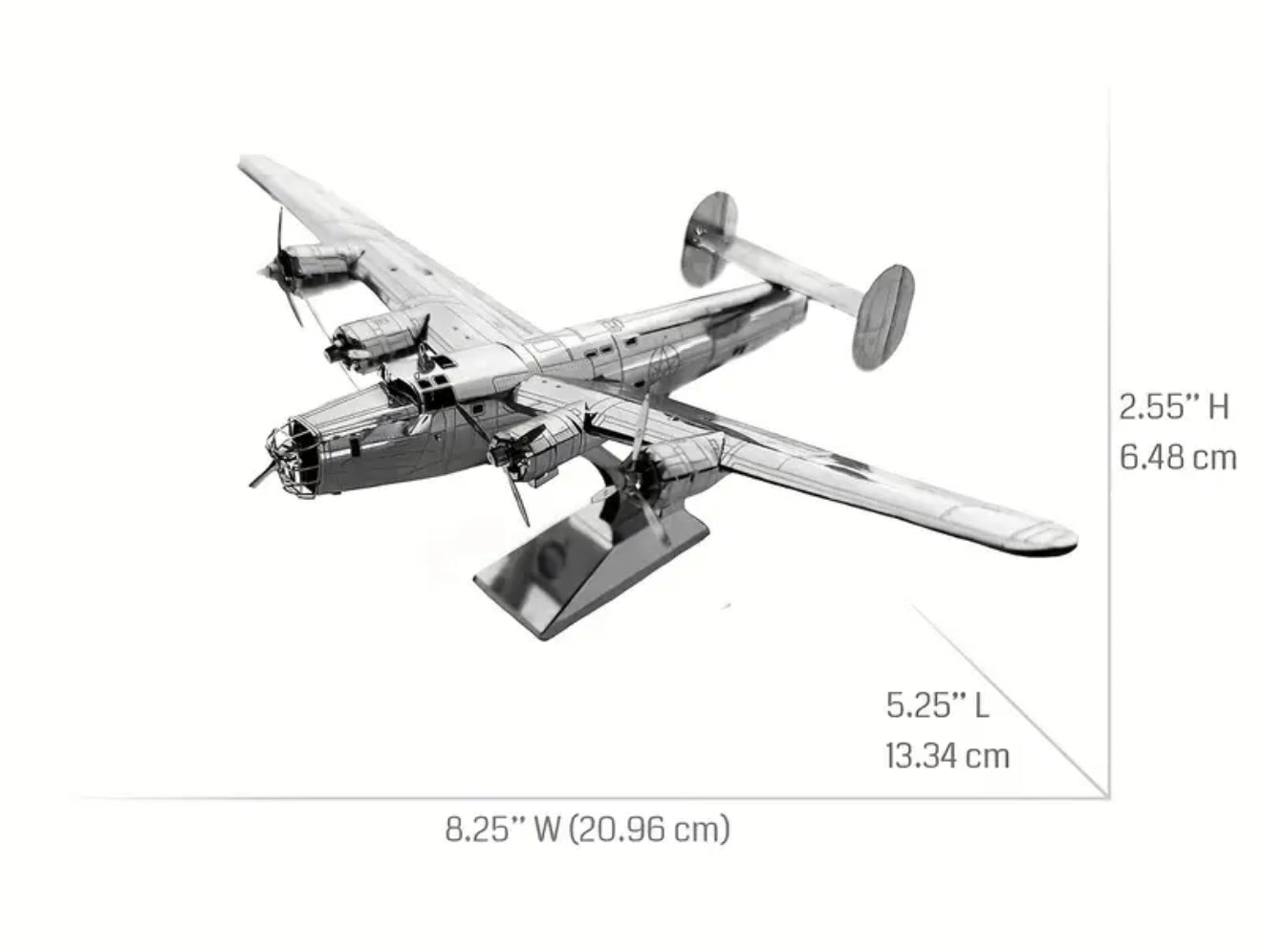 WW2 USAF B-24 Liberator Bomber Metal Model Kit Plane