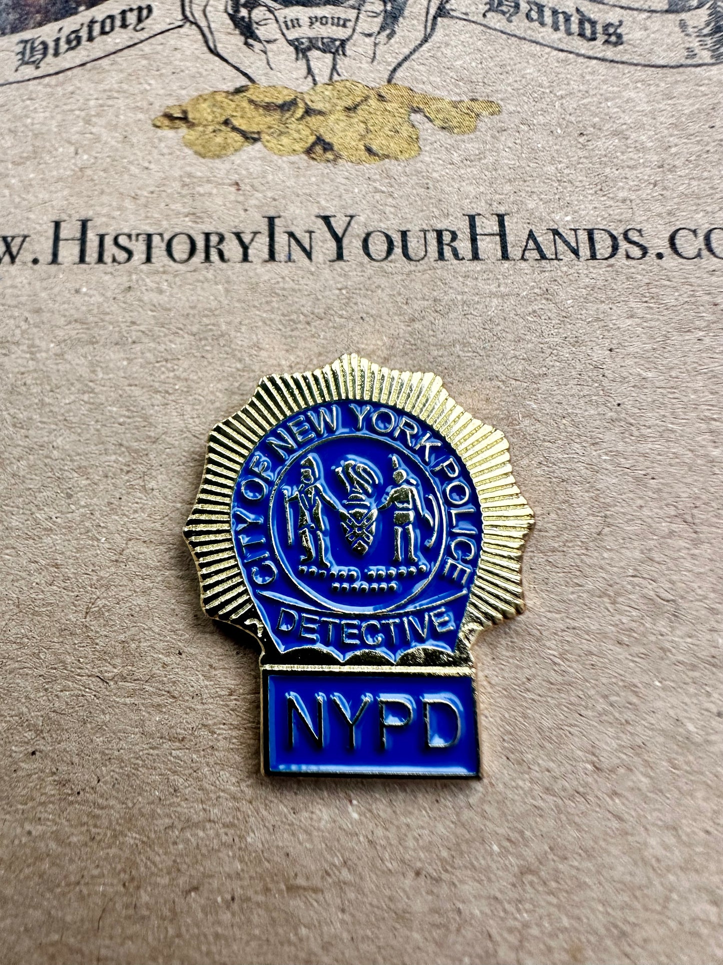 NYPD Police Shield Enamel Pin Badge