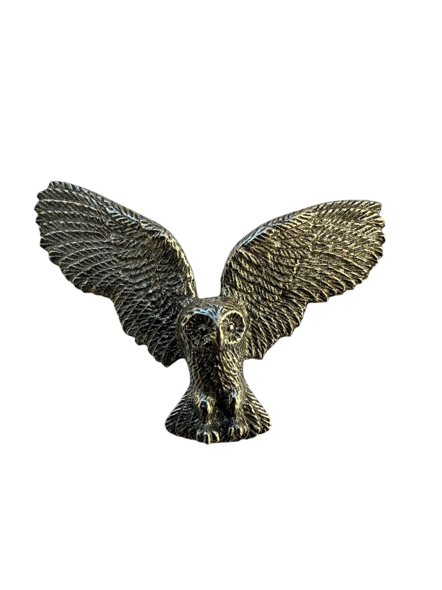 Flying Barn Owl Quality Silver Pewter Lapel Pin Badge