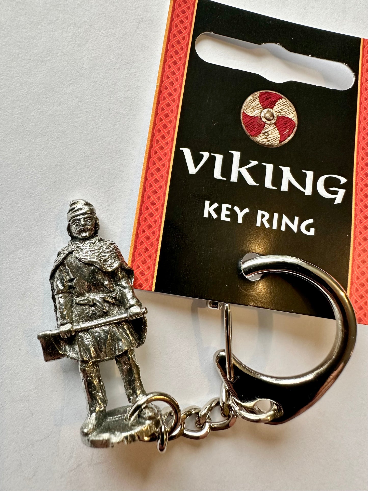 Viking Warrior Pewter Figurine Keyring