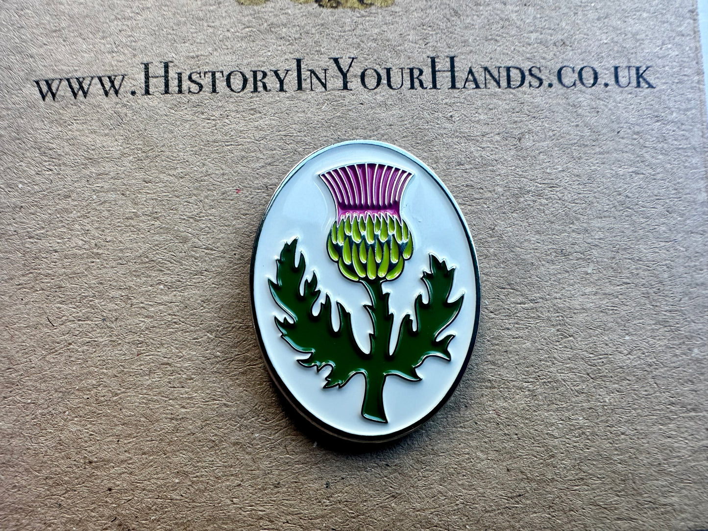 Scottish Thistle Enamelled Pin Badge