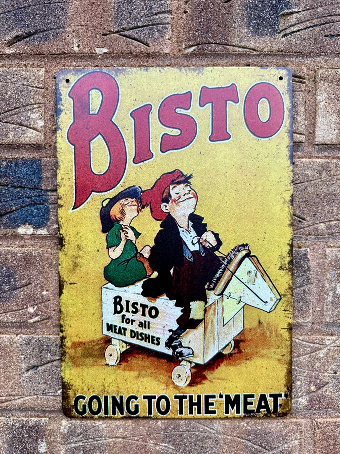 Bisto Gravy Vintage Man Cave Shed Bar Garage Kitchen Rusty Sign LARGE 20x30 CM