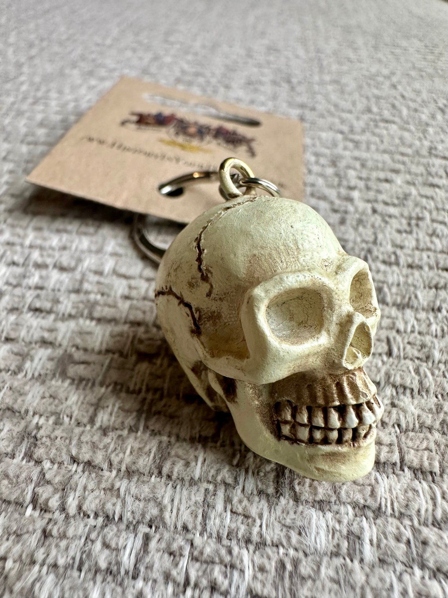 Human Skull Keyring