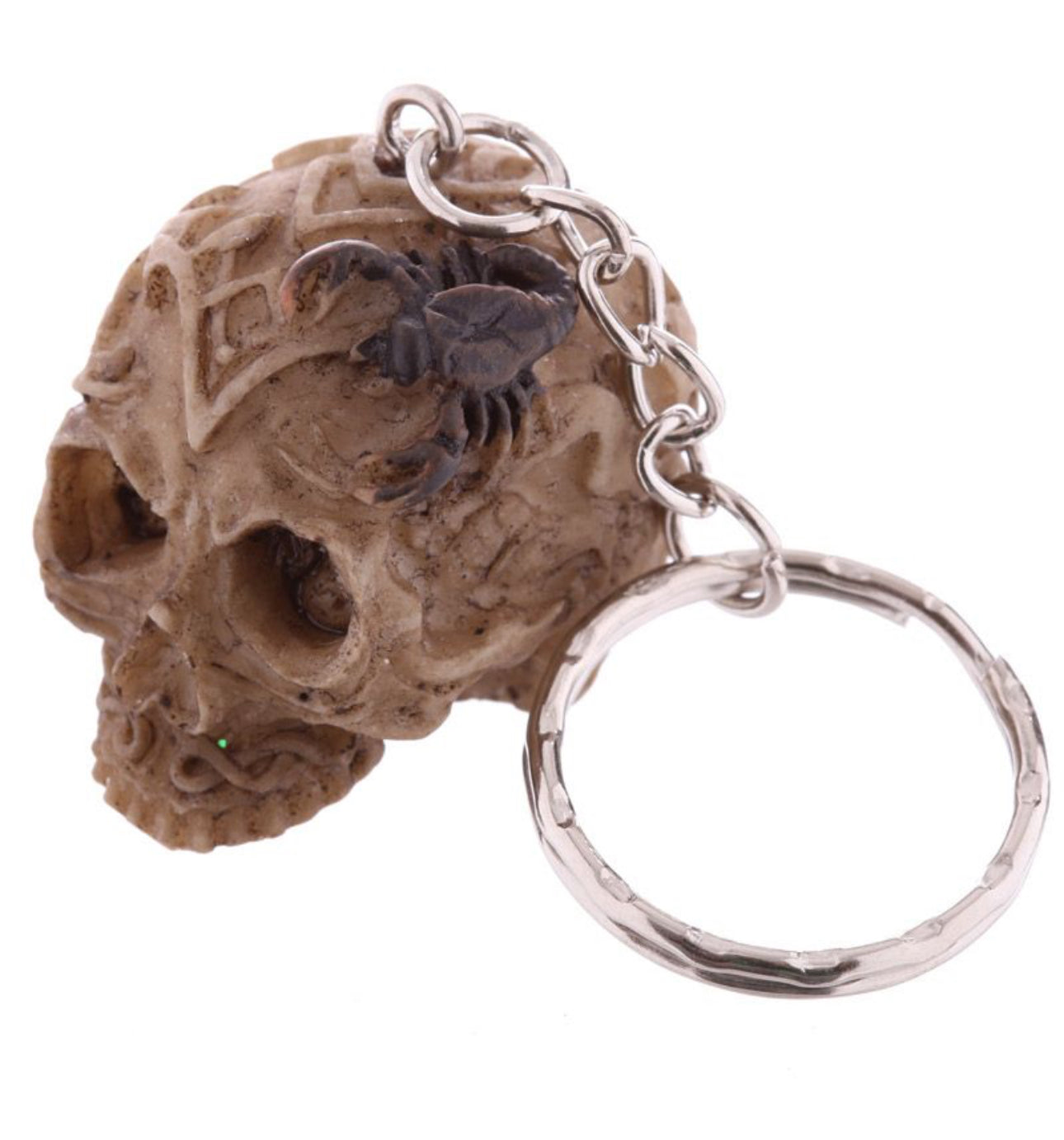 Resin Gothic Celtic 3D Skull Keyring *4 DESIGNS*