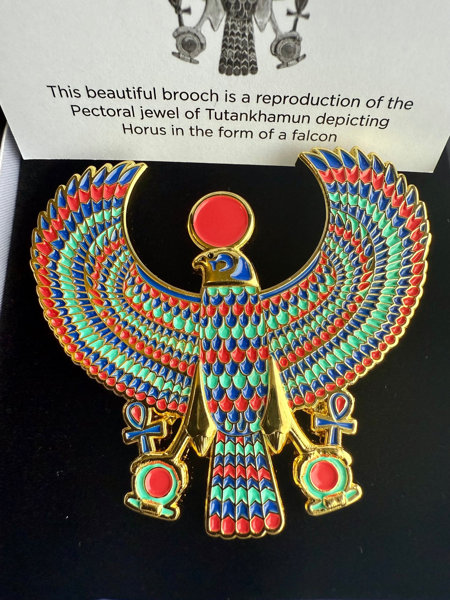 Tutankhamun Winged Horus Brooch