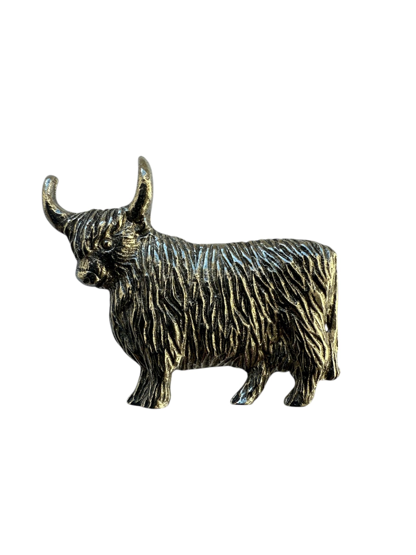 Highland Cow Silver Pewter Quality Lapel Pin Badge