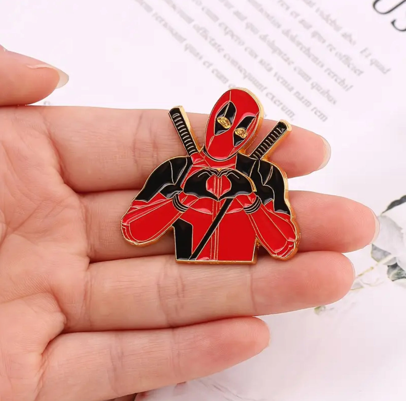 DEADPOOL Pin Badge Lapel Metal Enamel Fun Gift Avengers Marvel Superhero