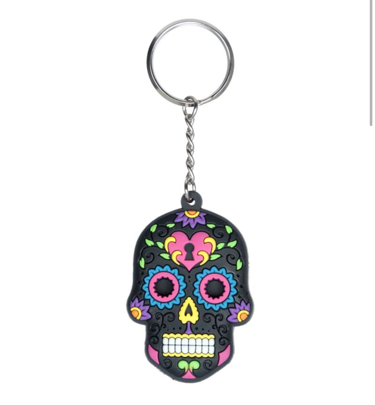 Day Of The Dead Sugar Skull Zombie Keyring