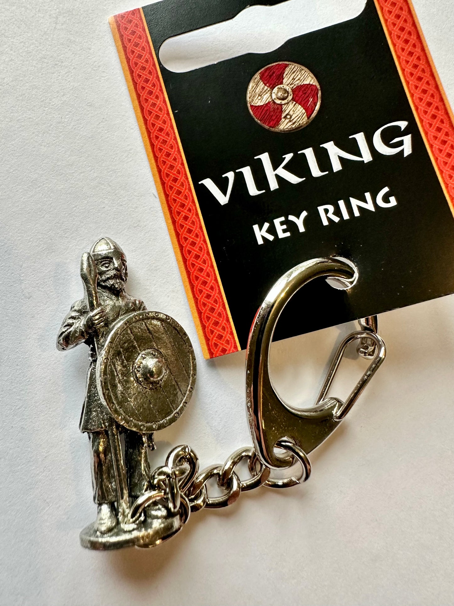 Viking Warrior Pewter Figurine Keyring