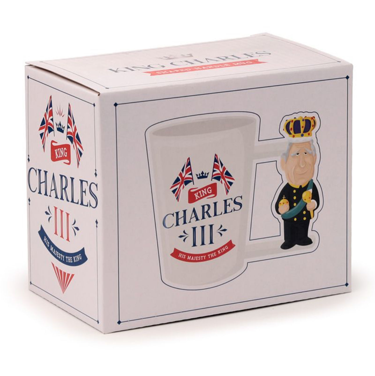 King Charles III Ceramic Shaped Handle Mug