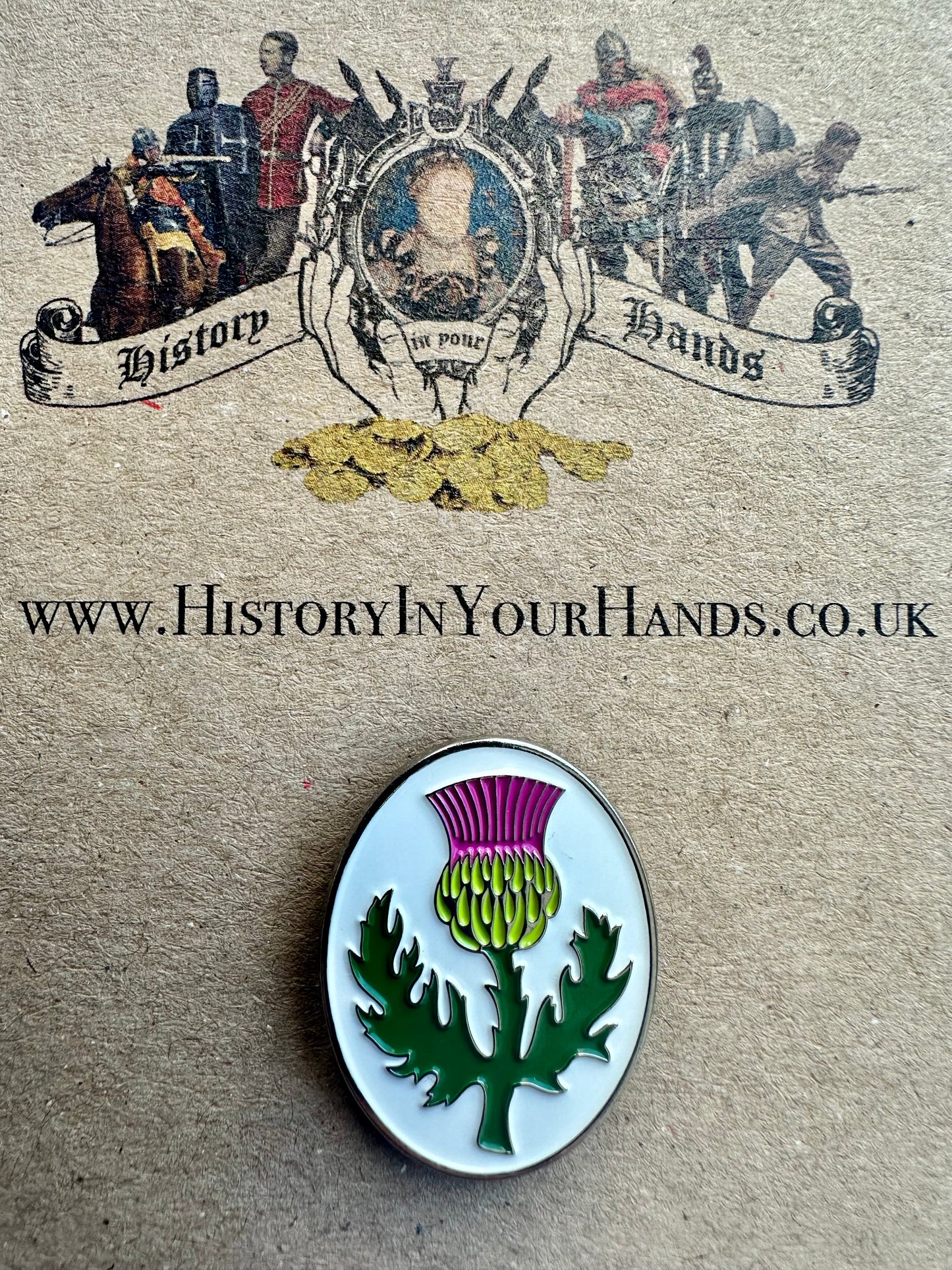Scottish Thistle Enamelled Pin Badge