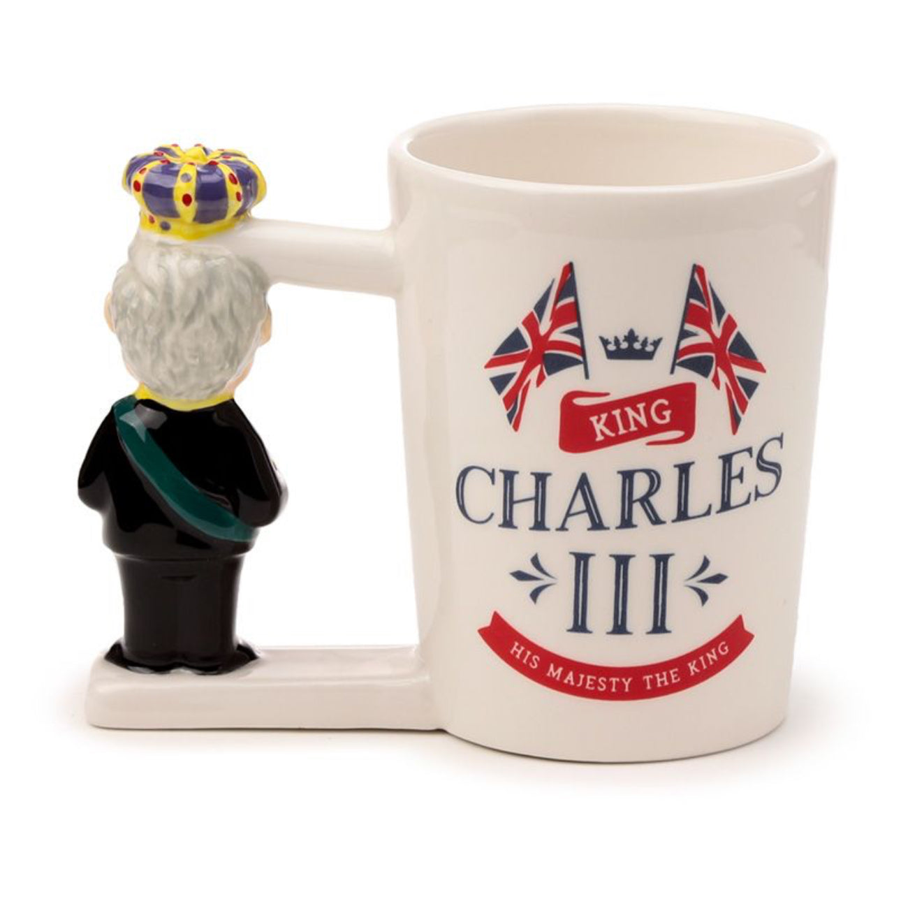 King Charles III Ceramic Shaped Handle Mug
