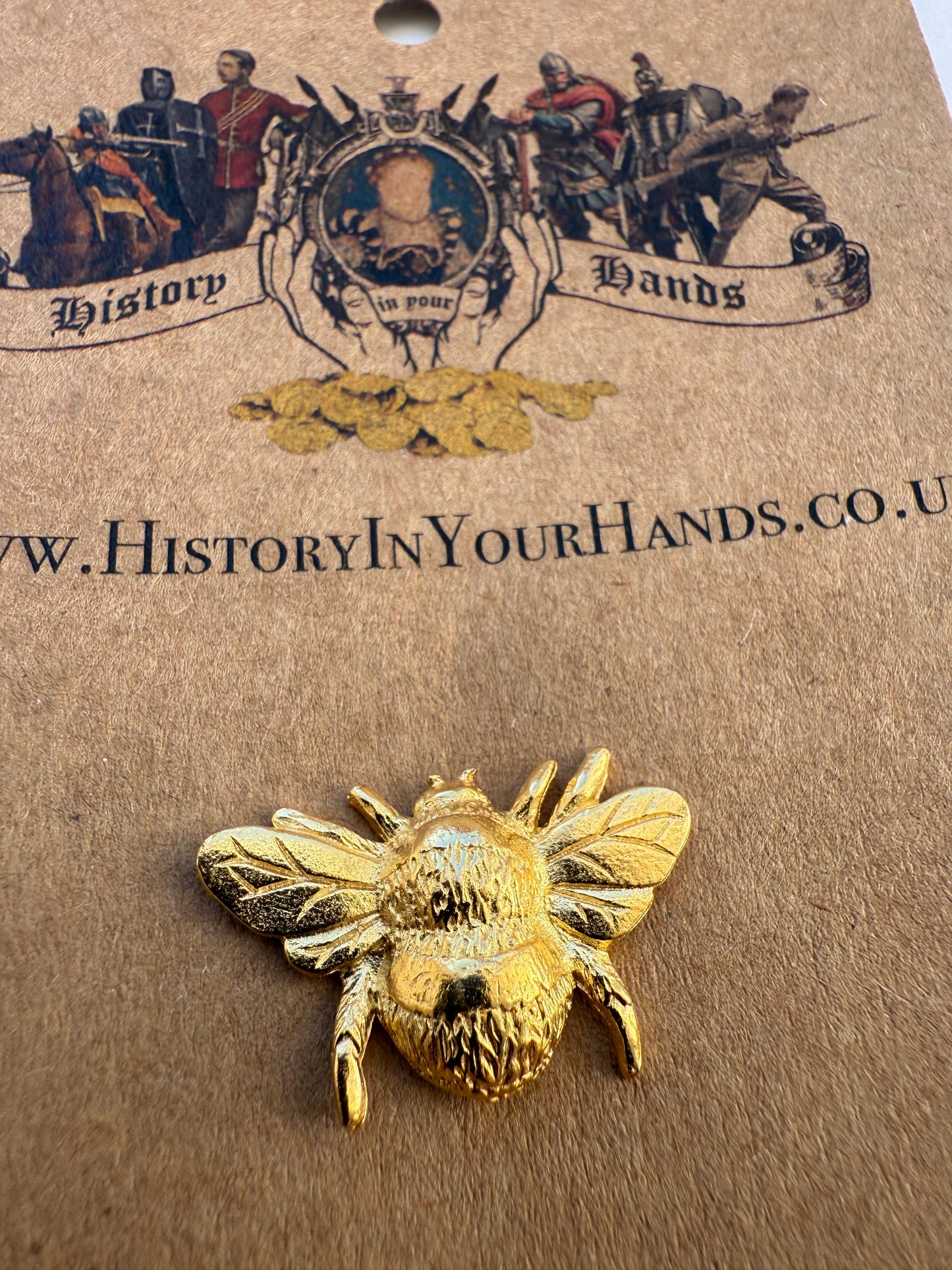 Gold Gilt Bee Pin Badge