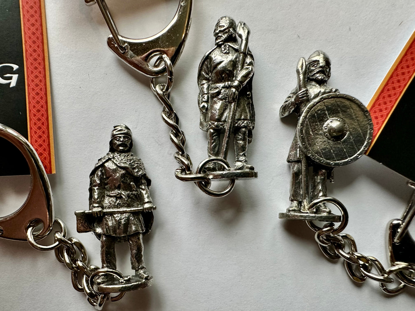 Viking Warrior Pewter Figurine Keyring