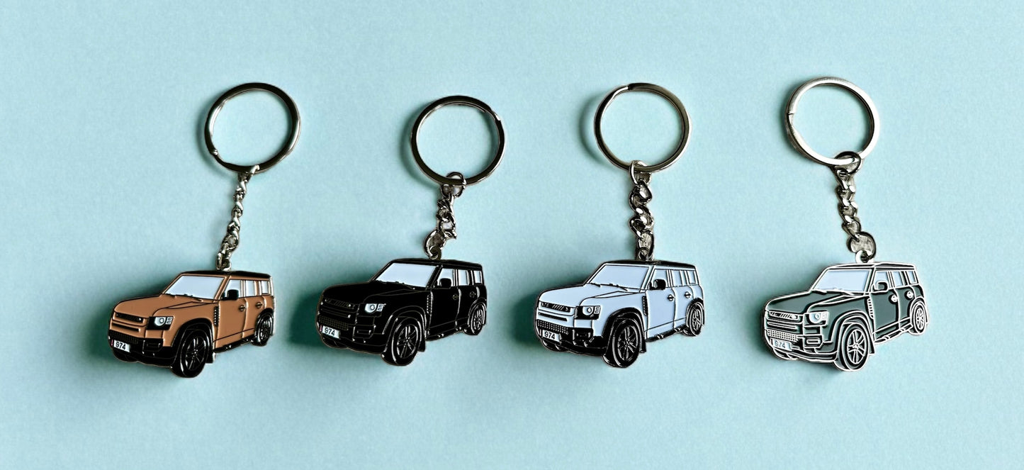 Land Rover New Style Defender Keyring *4 COLOURS TO CHOOSE*