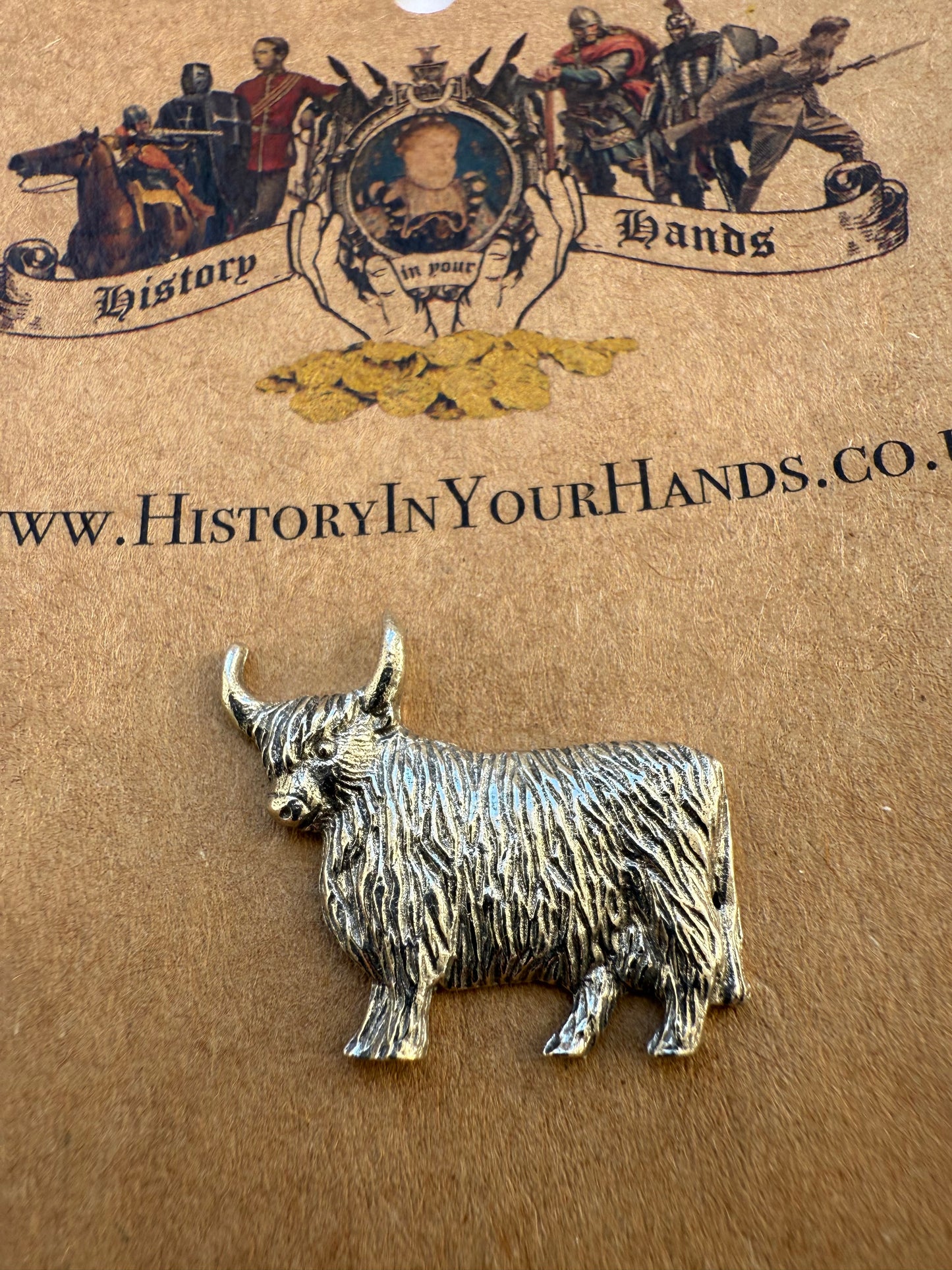 Highland Cow Silver Pewter Quality Lapel Pin Badge