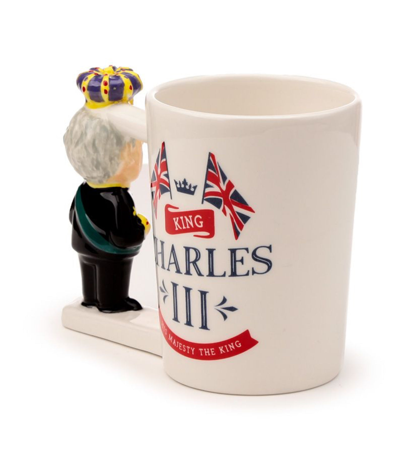 King Charles III Ceramic Shaped Handle Mug
