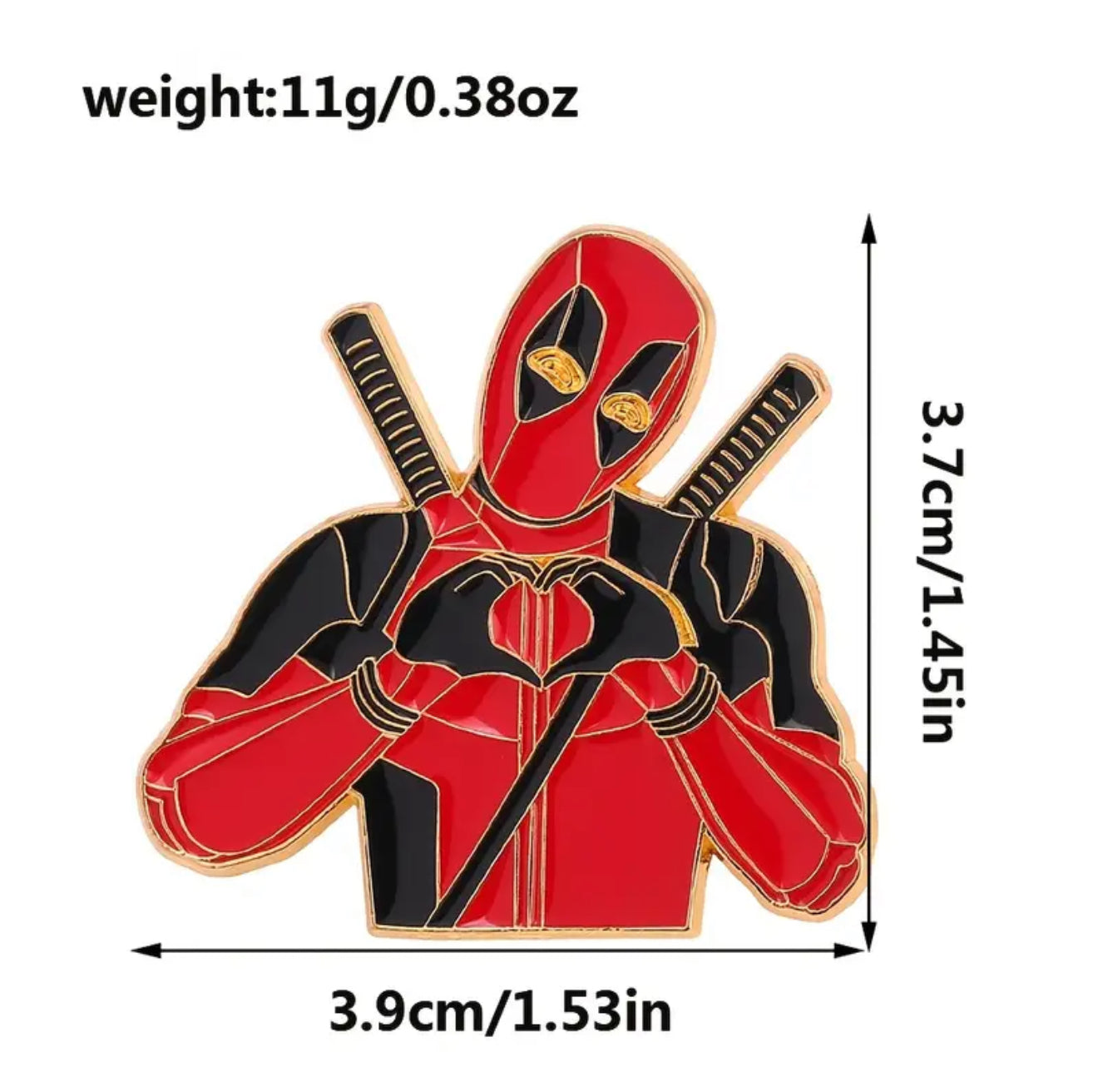 DEADPOOL Pin Badge Lapel Metal Enamel Fun Gift Avengers Marvel Superhero