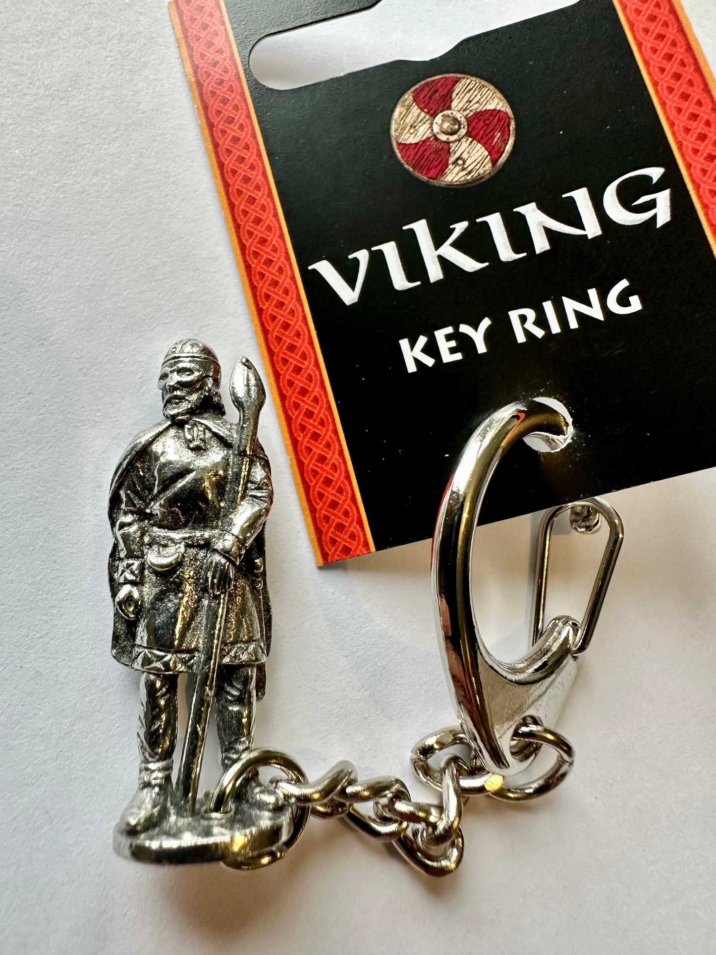 Viking Warrior Pewter Figurine Keyring