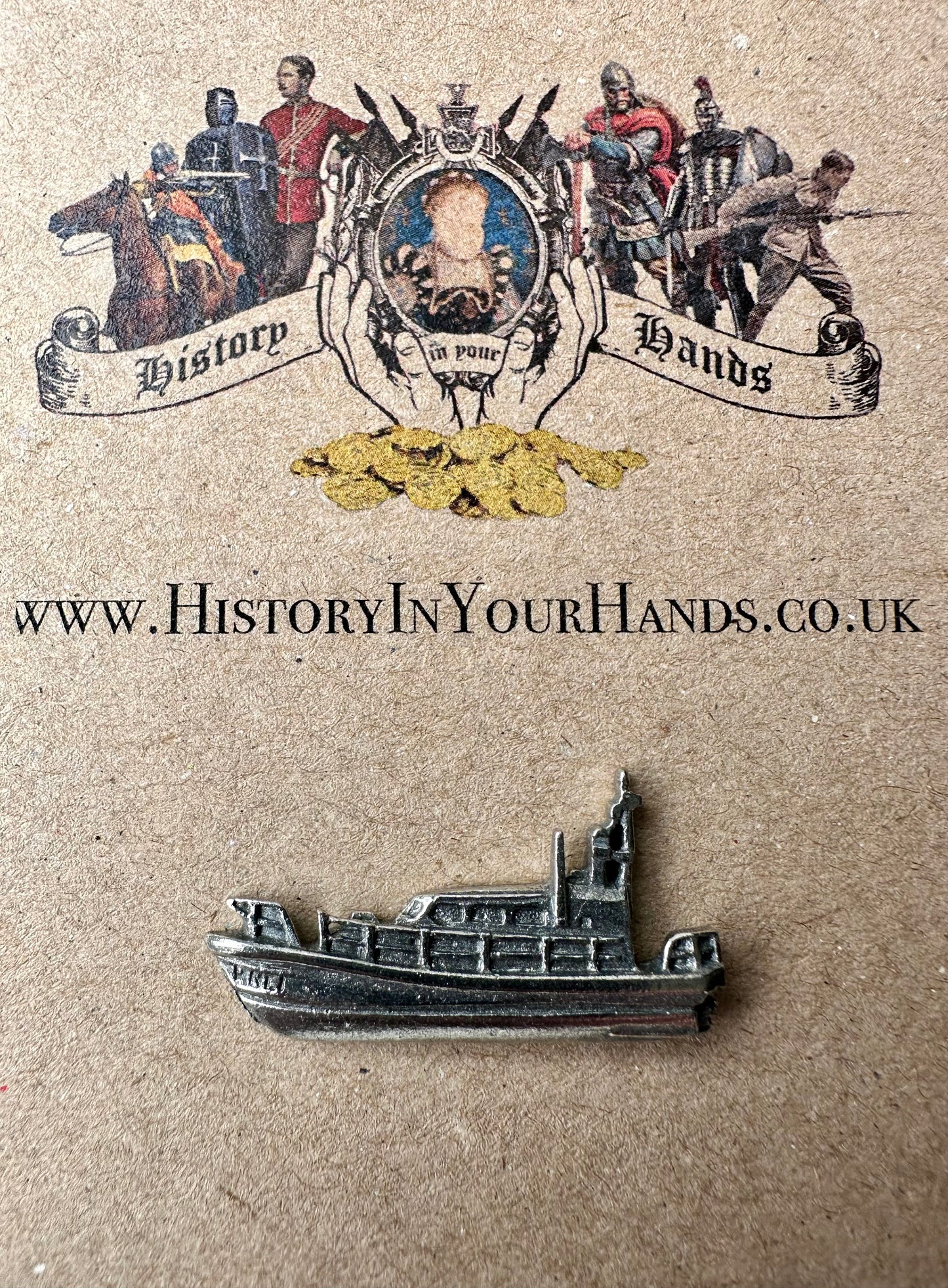 RNLI Silver Pewter Lifeboat Pin Badge