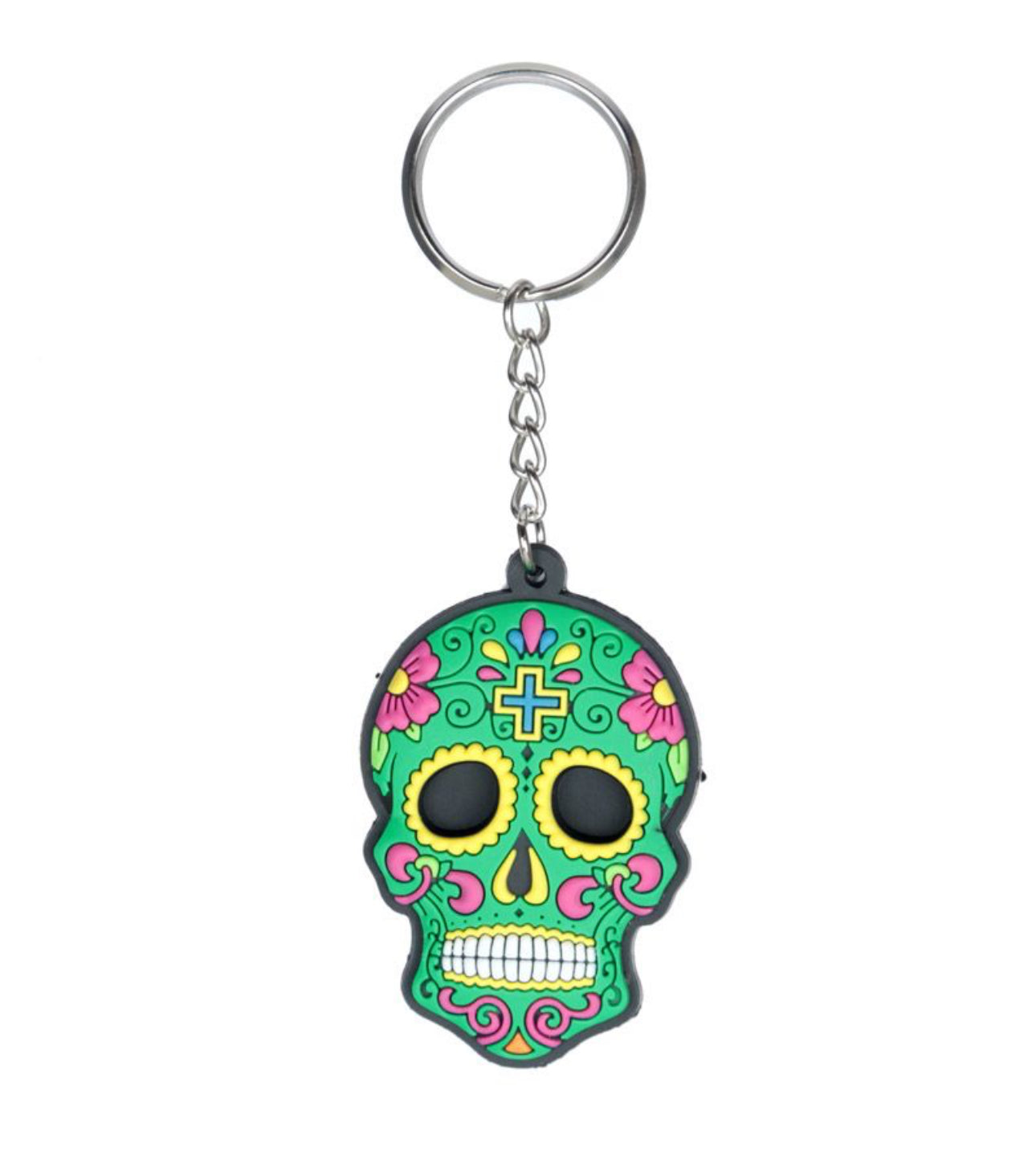 Day Of The Dead Sugar Skull Zombie Keyring