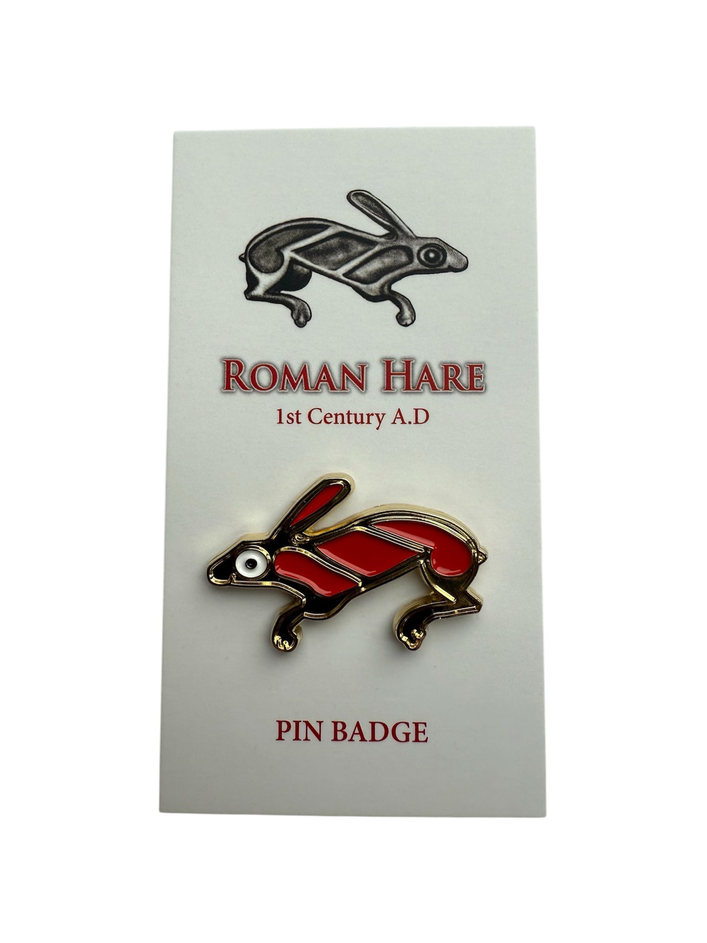Roman Hare Enamel Pin Badge