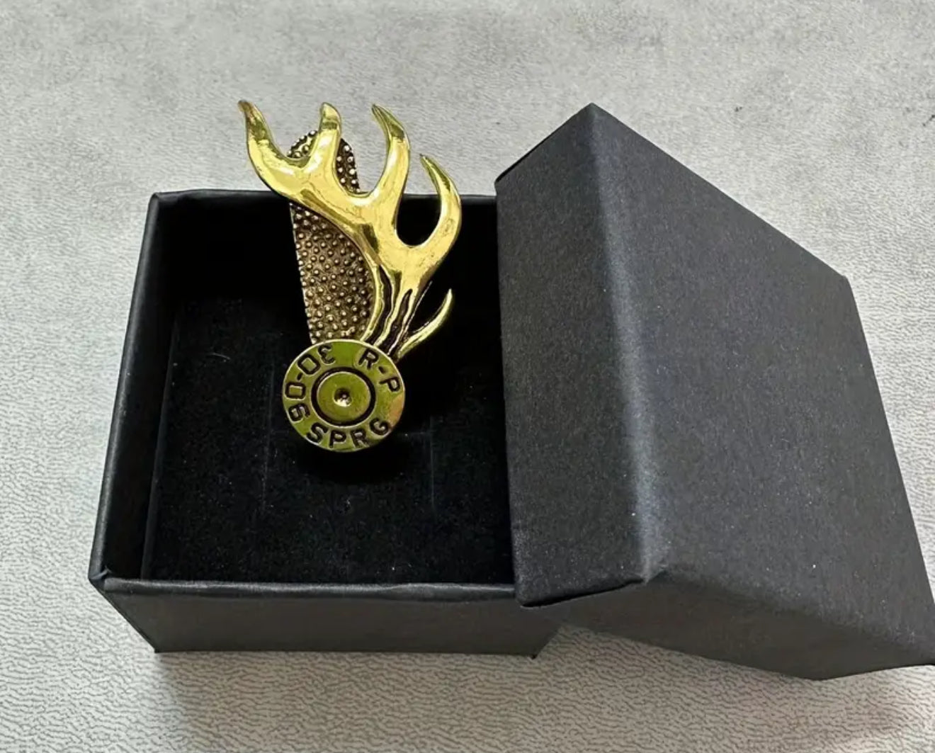 Antler Bullet Shooting Hunting Clip Brooch In Gift Box FATHERS DAYS