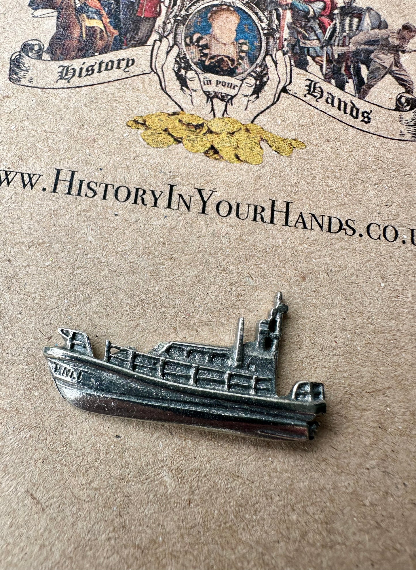 RNLI Silver Pewter Lifeboat Pin Badge