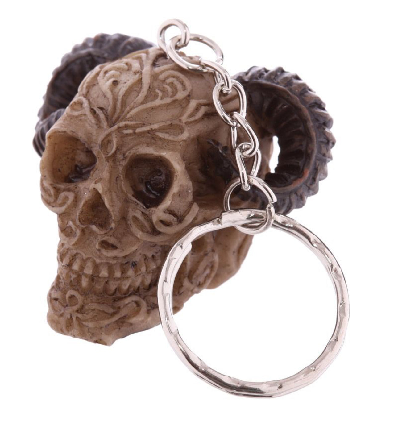 Resin Gothic Celtic 3D Skull Keyring *4 DESIGNS*
