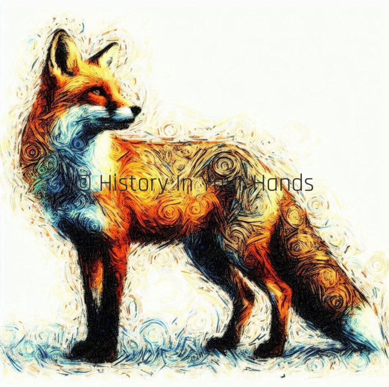 Wildlife Fox Watercolour Ceramic Mug