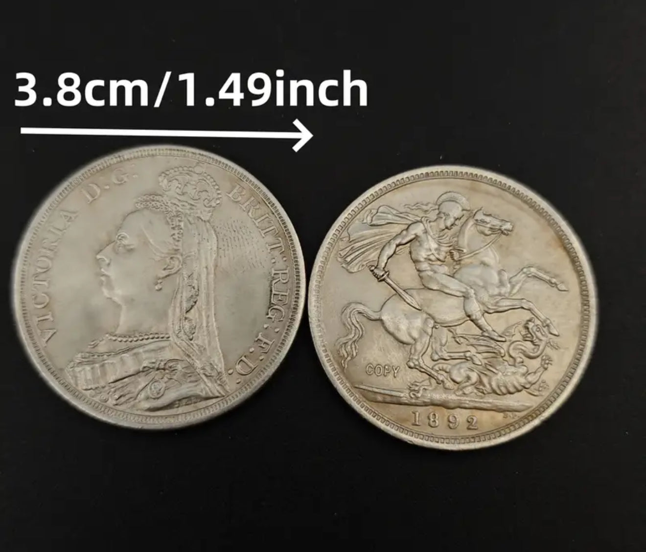 Queen Victoria 1892 Jubilee Head Crown. Souvenir Gap Filler