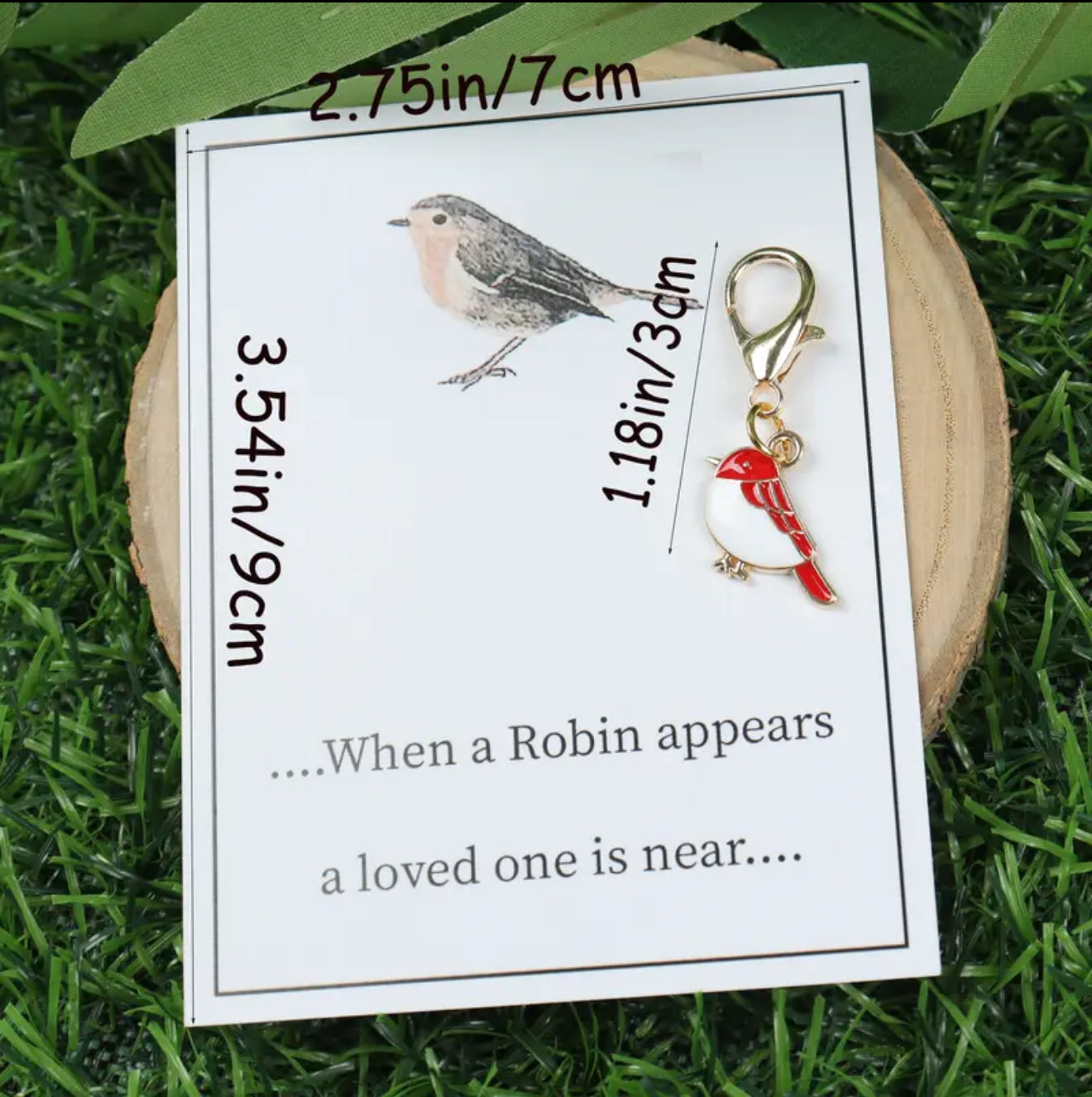 Robin Bird Keyring when Robins Appear Lost Loved Ones Are Near Bereavement Gift