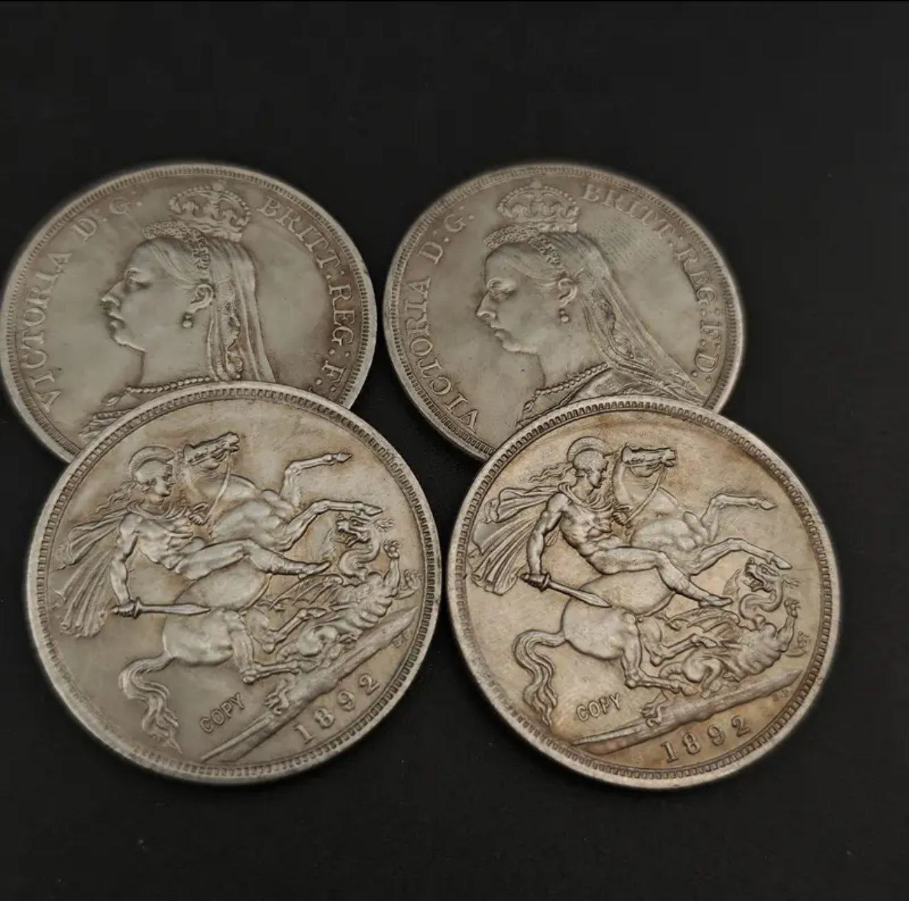 Queen Victoria 1892 Jubilee Head Crown. Souvenir Gap Filler