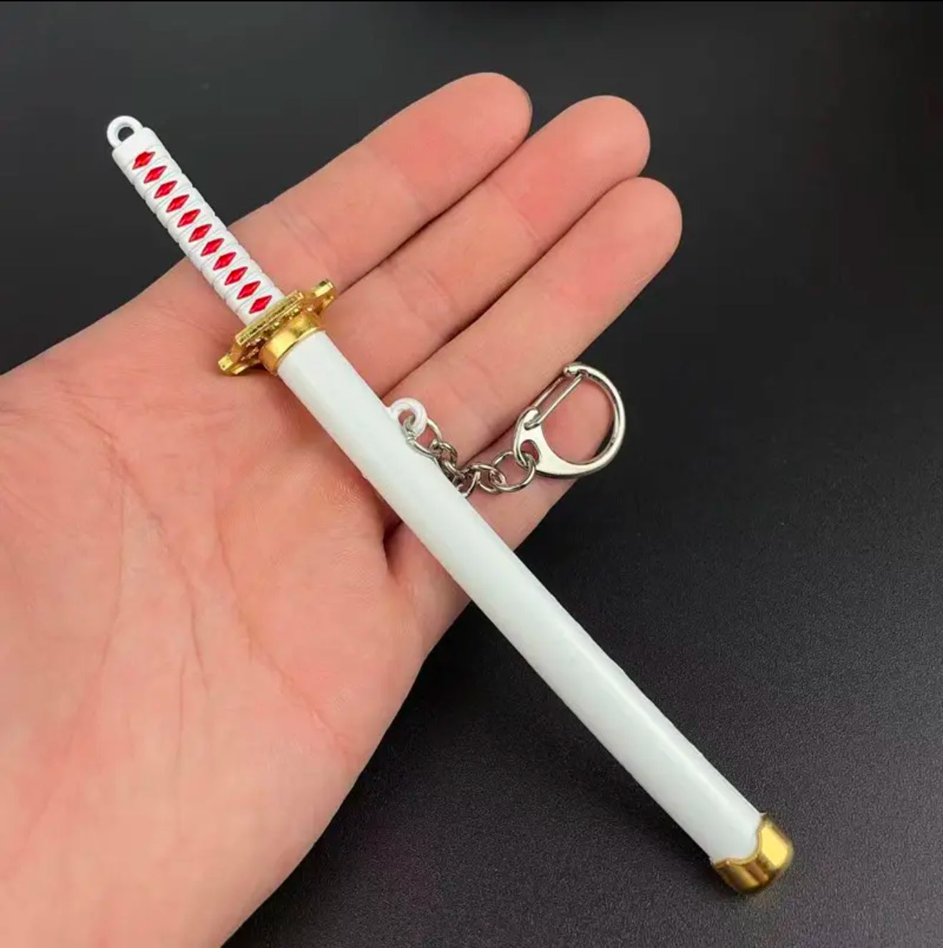 Samurai Sword Keyring with Sheath & Display Stand Letter Opener *VARIOUS COLOURS
