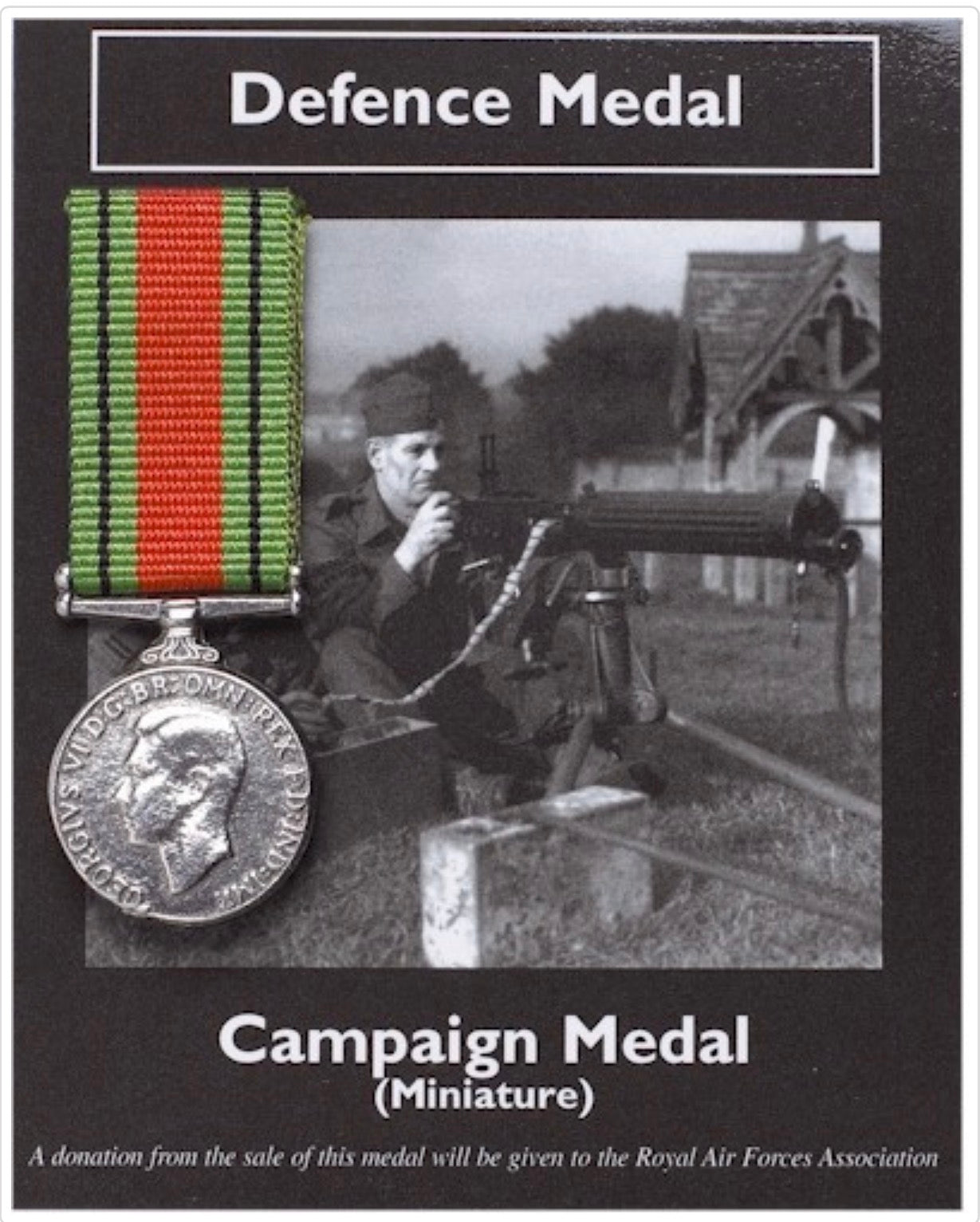 WW2 Defence Miniature Campaign Medal Reproduction
