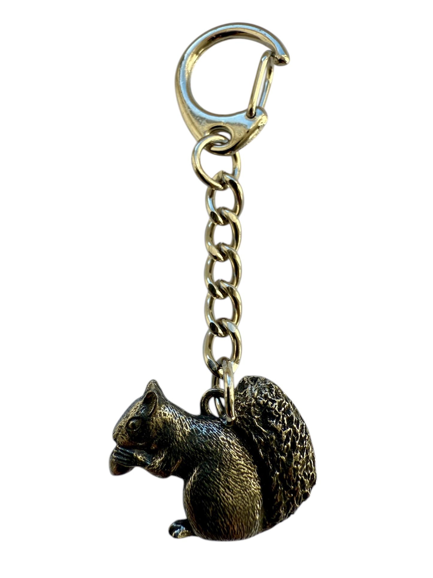 Silver Pewter Squirrel Keyring