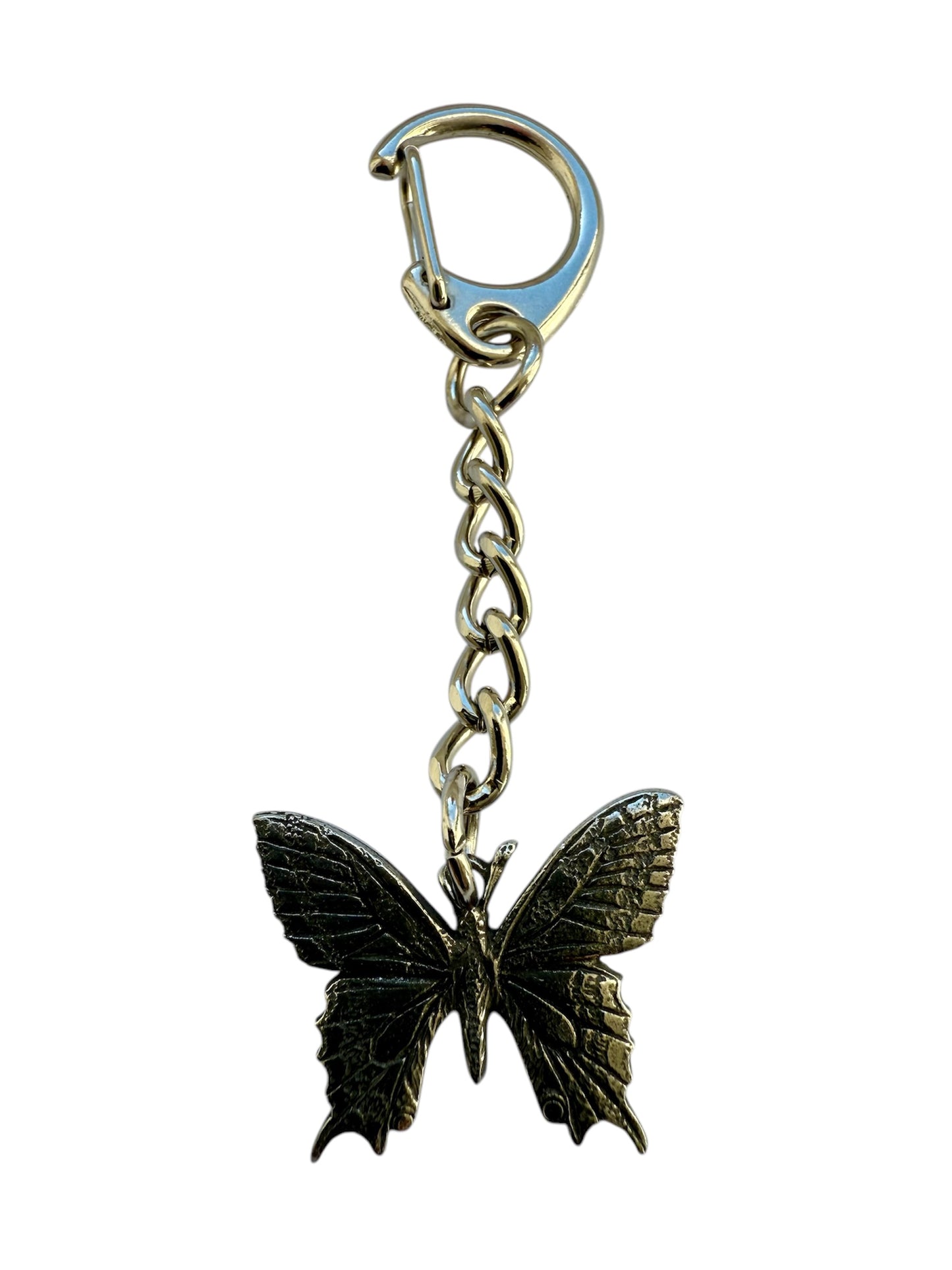 Swallowtail Butterfly Silver Pewter Keyring