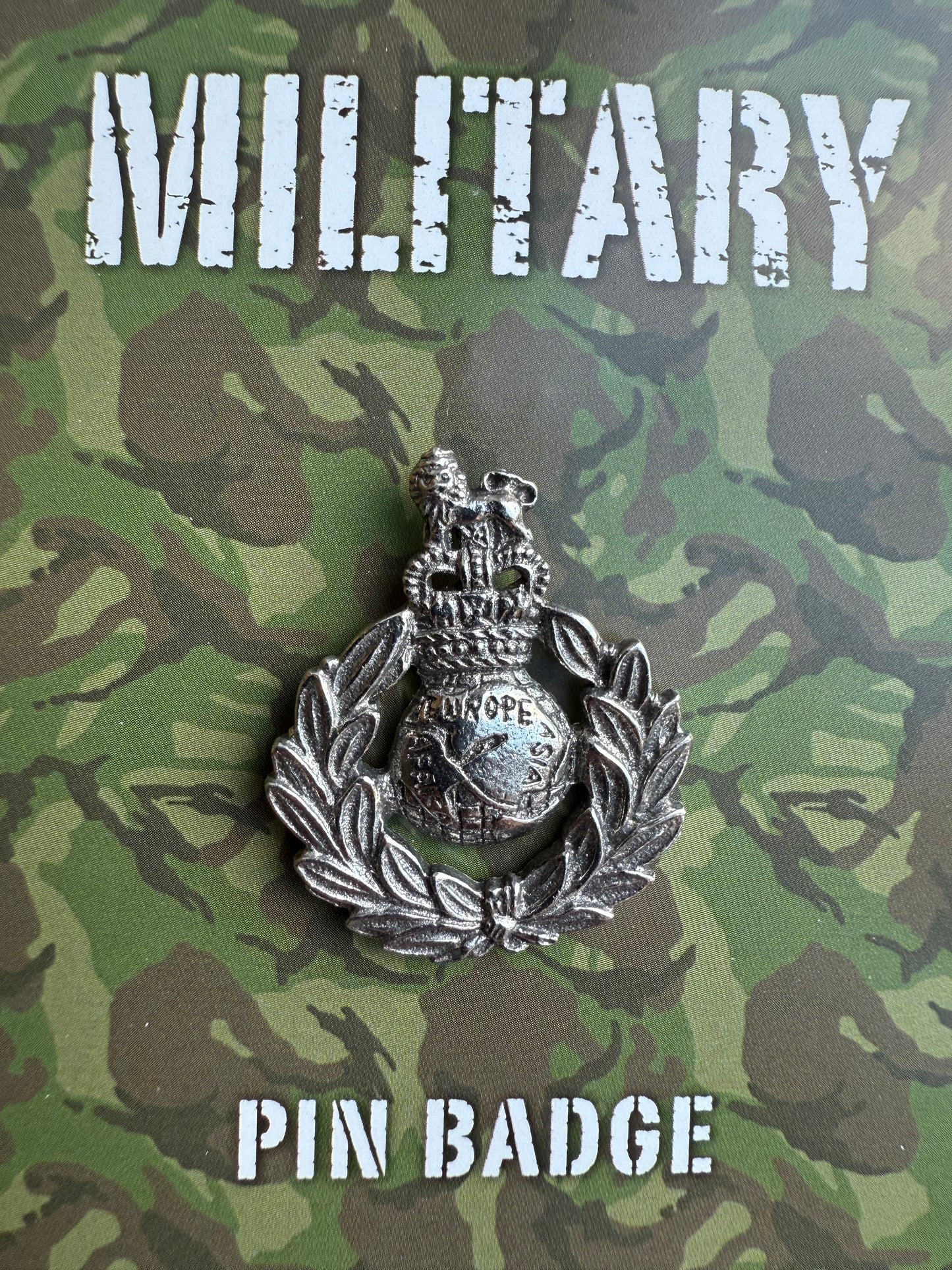 Royal Marines Commandos Silver Pin Badge Made In UK