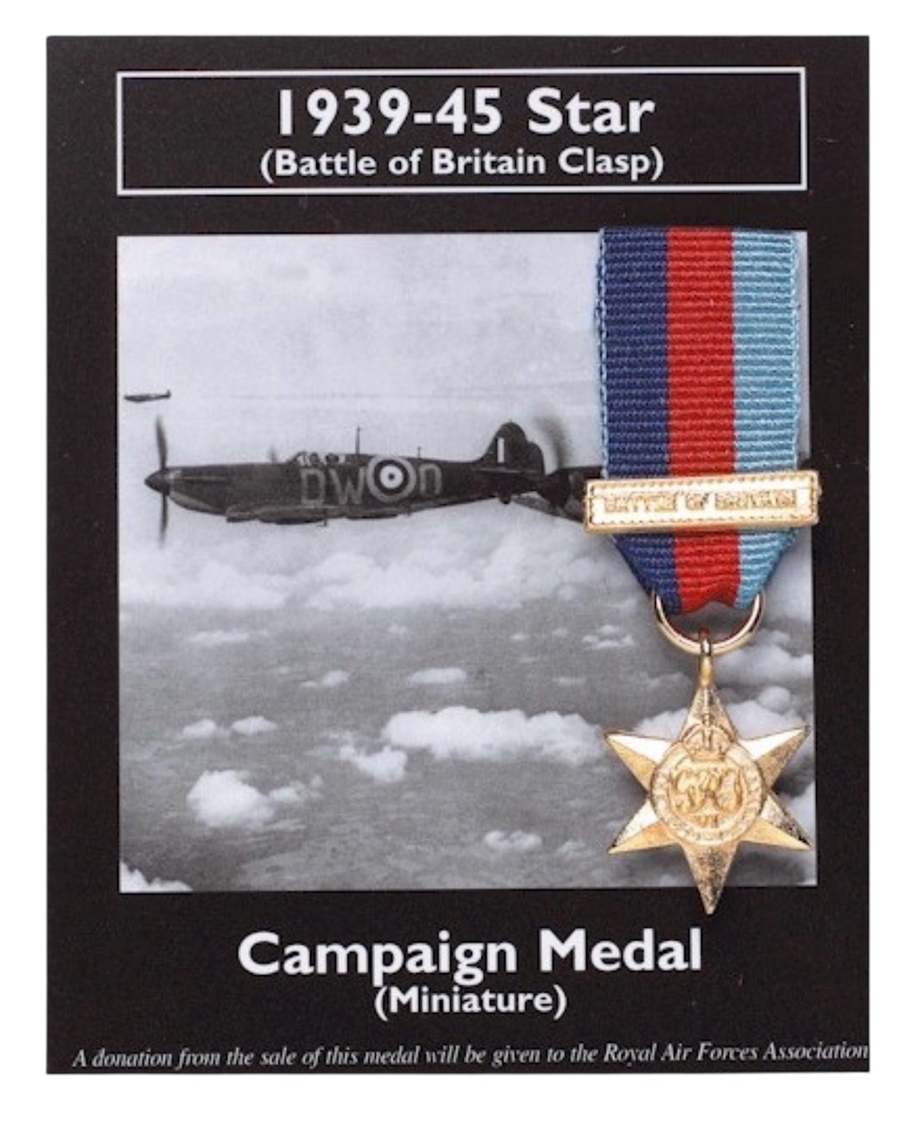 WW2 1939-45 Star With Battle Of Britain Clasp Campaign Medal Miniature Repro