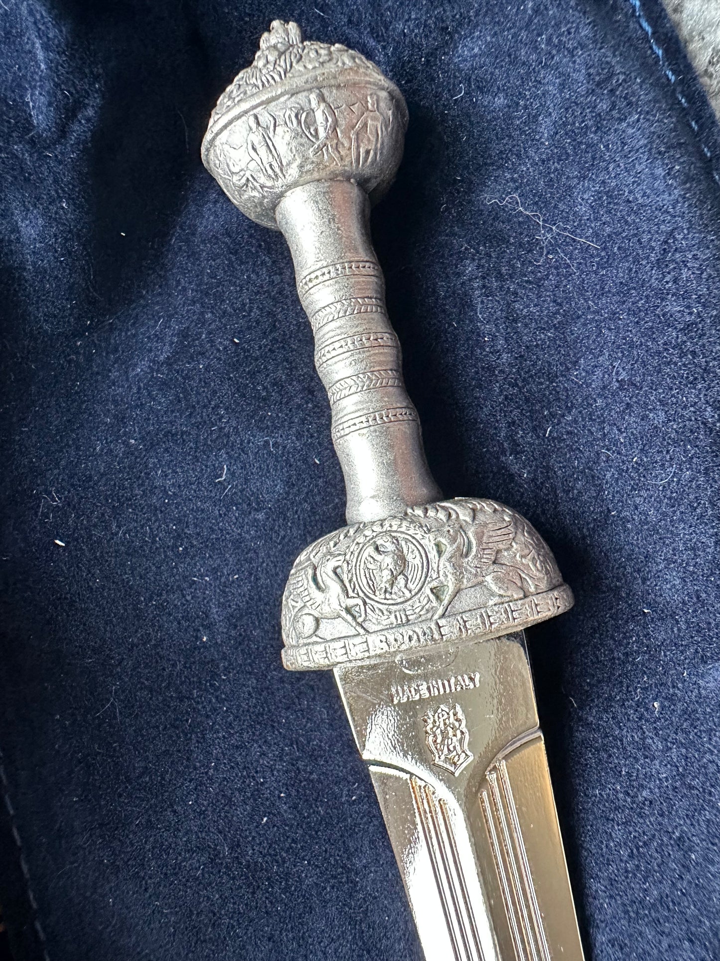 Roman Gladius Sword Letter Opener - Silver Plated