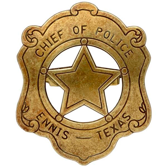 Chief Of Police Texas Sheriff Badge *Full Size Metal Replica*
