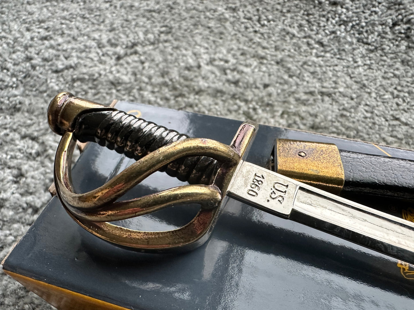 American US Civil War Cavalry Officer Sabre Sword With Scabbard Letter Opener
