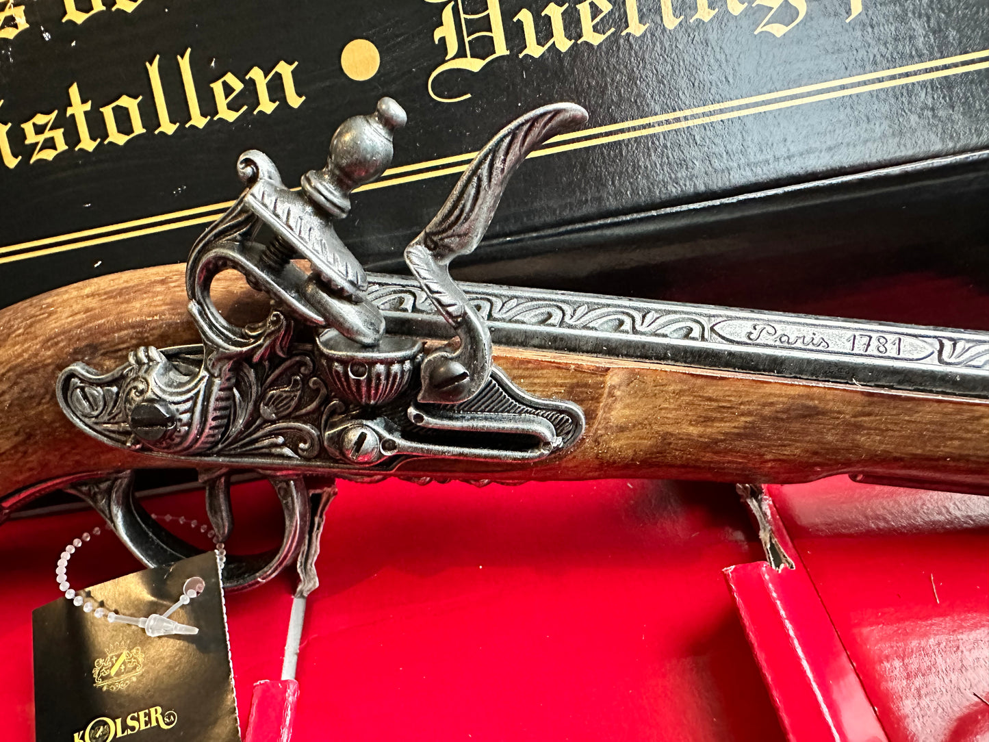 English 18th Century Dueling Pirate Pistols in Presentation Gift Box