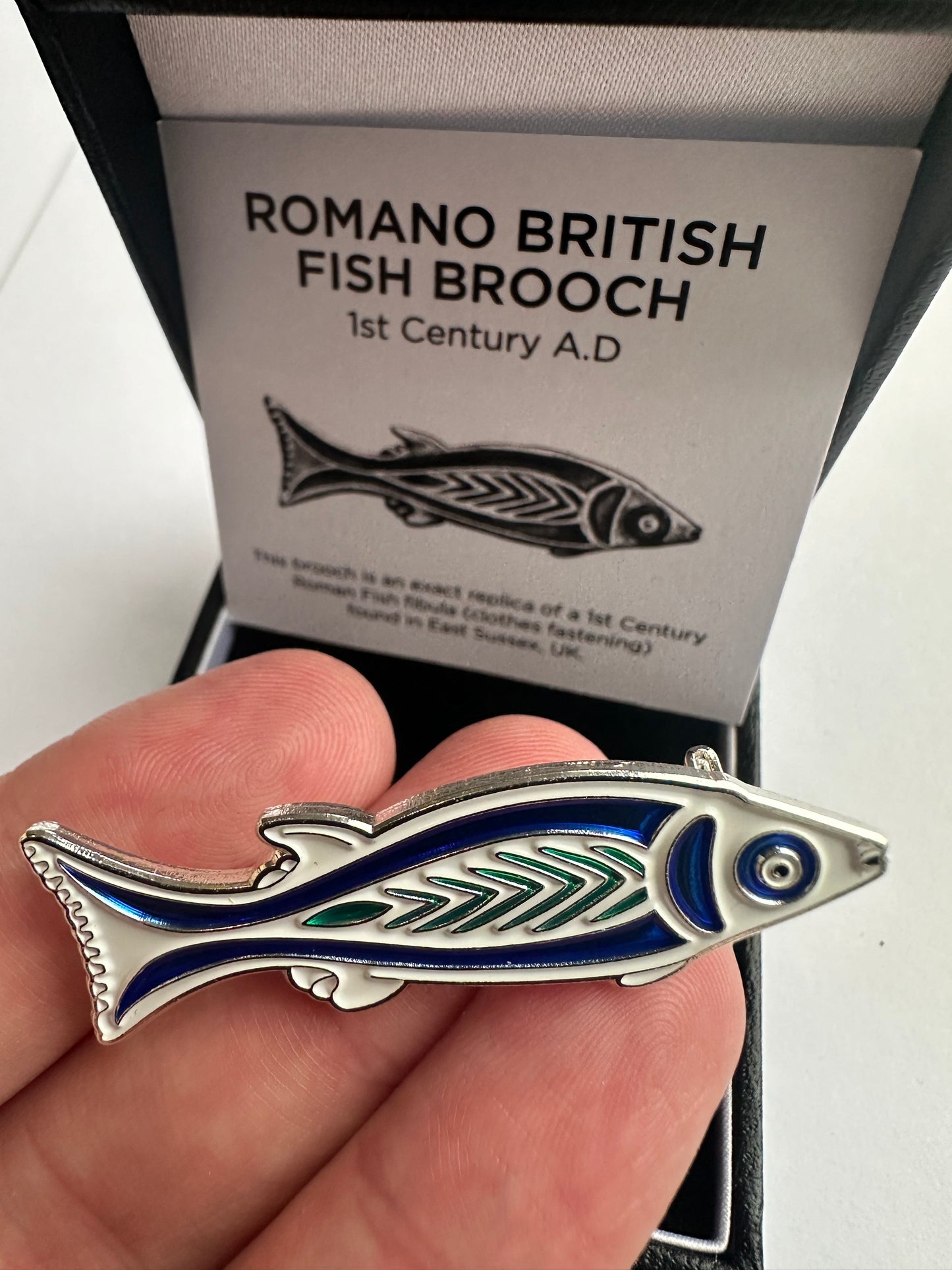 Romano Enamel British Fish Brooch 1st Century A.D