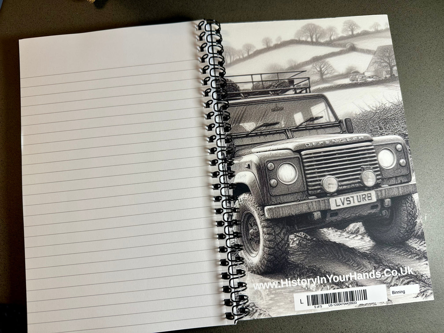 Land Rover Defender 4x4 Ruled Soft Journal Notebook