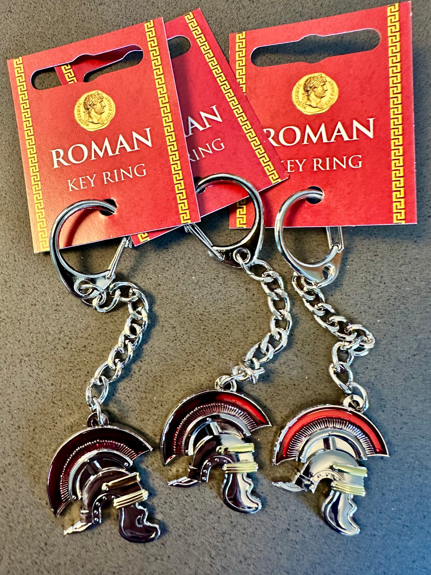 Roman Enamelled Centurion Helmet Keyring