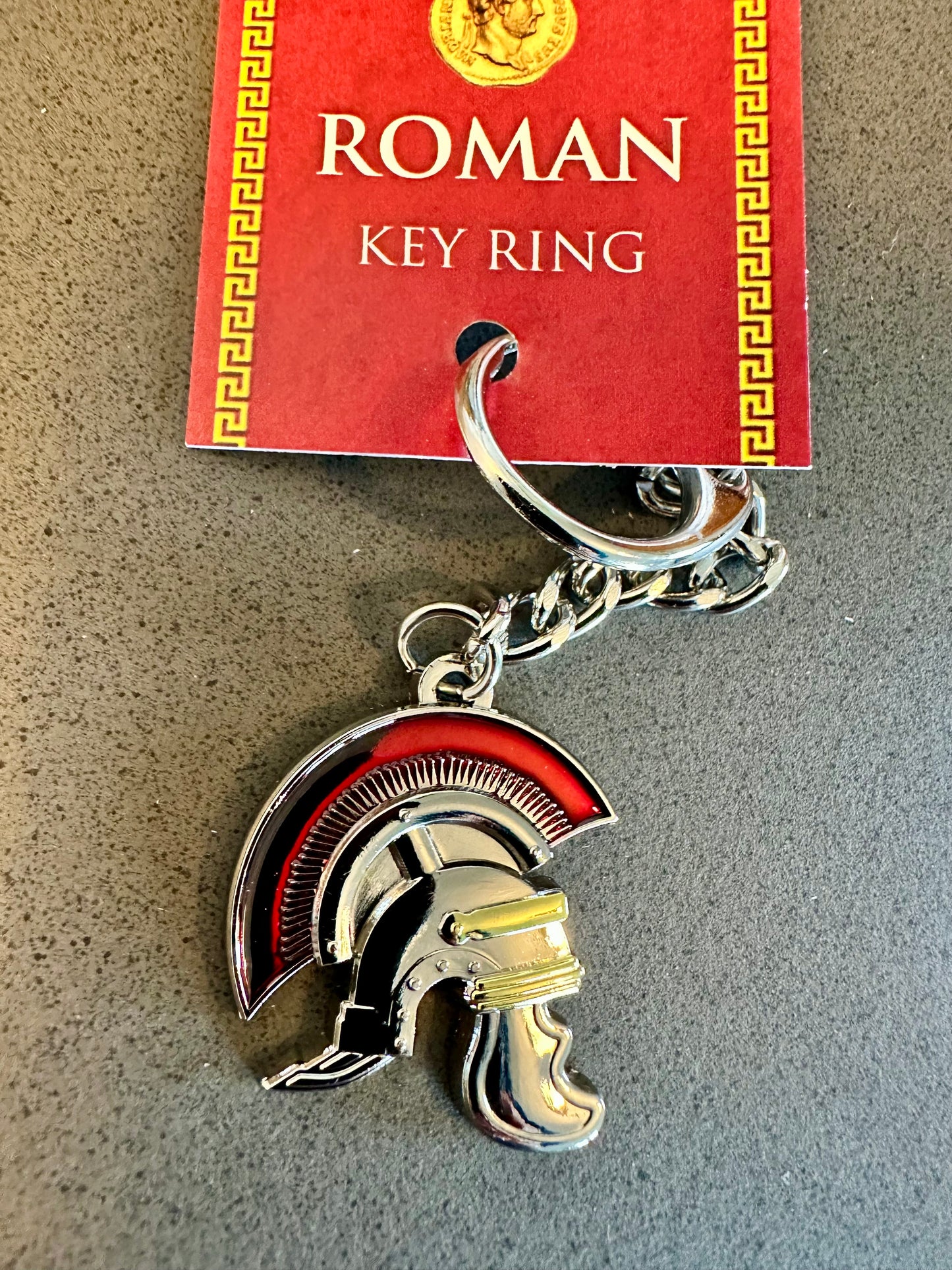 Roman Enamelled Centurion Helmet Keyring